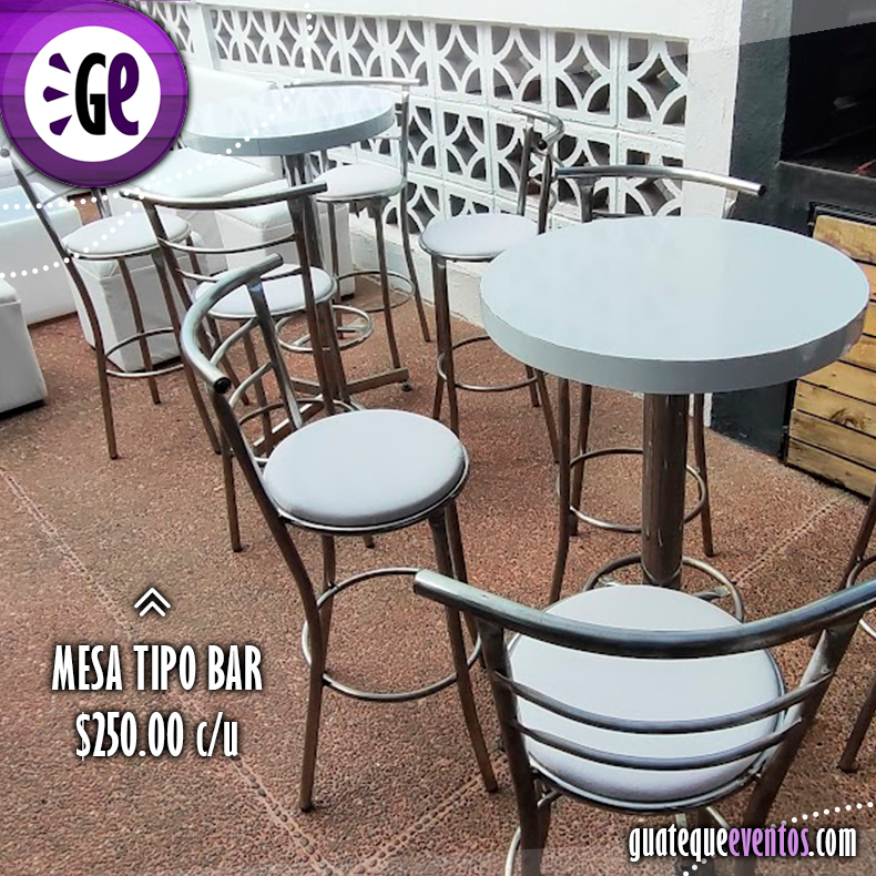 Mesas periqueras altas tipo bar