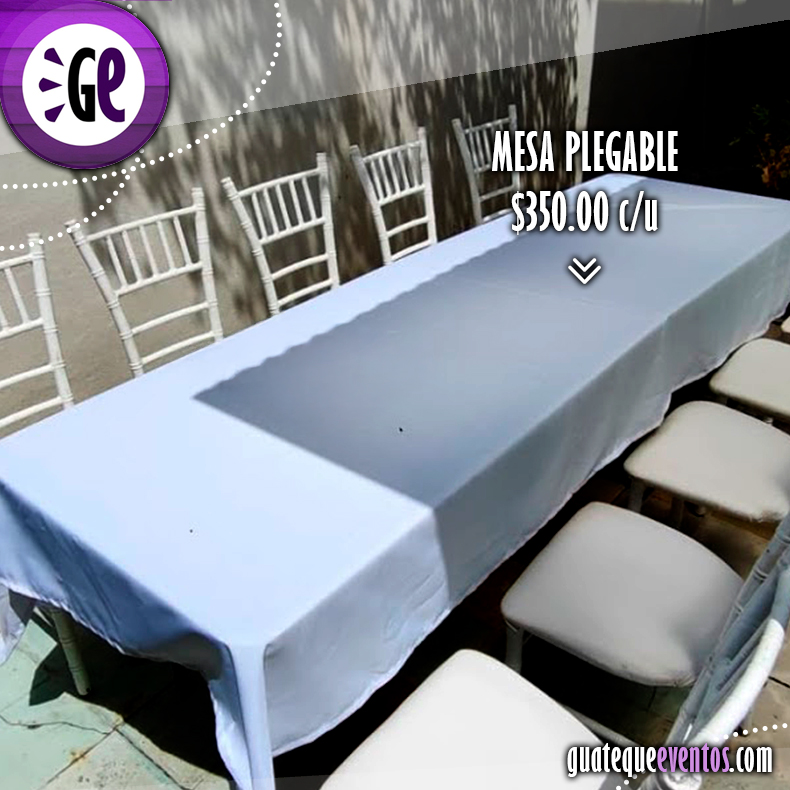 Mesa plegable con 10 sillas